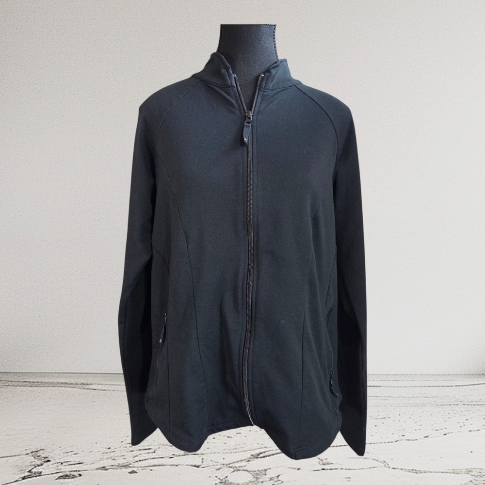 Danskin Womans Black Yoga Jacket Size L